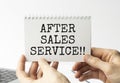 After sales service words on spring note Royalty Free Stock Photo