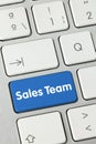 Sales Team - Inscription on Blue Keyboard Key Royalty Free Stock Photo