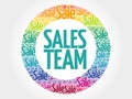 Sales Team stamp words cloud