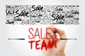 Sales Team word cloud collage, business concept background Royalty Free Stock Photo