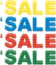 Sales text 4 in 1 Royalty Free Stock Photo