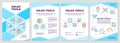 Sales tools blue brochure template