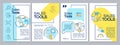 Sales tools blue and yellow brochure template