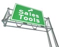 Sales Tools Road Freeway Sign Selling Techniques Royalty Free Stock Photo