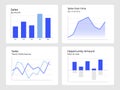 Sales tracking report ui dashboard chart set Royalty Free Stock Photo