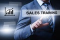 Sales Training Webinar Corporate Education Internet Business Technology Concept