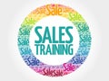Sales Training words cloud Royalty Free Stock Photo