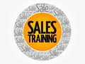 Sales Training words cloud Royalty Free Stock Photo