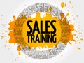 Sales Training words cloud Royalty Free Stock Photo