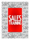 Sales Training words cloud Royalty Free Stock Photo