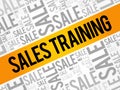 Sales Training words cloud Royalty Free Stock Photo