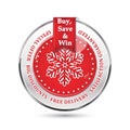 Sales winter holidays advertising icon / sticker Royalty Free Stock Photo