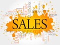 Sales word cloud Royalty Free Stock Photo