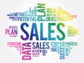 Sales word cloud concept Royalty Free Stock Photo