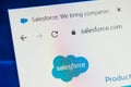 Salesforce.com Web Site. Selective focus. Royalty Free Stock Photo