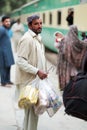 A salesman at golra station, Islamabad Royalty Free Stock Photo