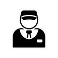 Black solid icon for Salesman, vendor and dealer