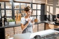 Saleswoman working at the cafe or confectionery shop Royalty Free Stock Photo