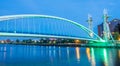 Salford quays lift bridge in Manchester