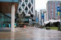 Salford Quays Manchester UK , Media city and Salford university campus building. Royalty Free Stock Photo