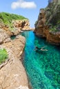 SAlgar beach Cala Rafalet in Menorca at Balearic Islands