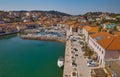 Sali old town port aerial view at Dugi Otok Croatia