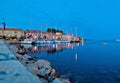 Sali village harbor evening view Royalty Free Stock Photo