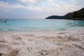 Saliara Beach, beautiful white beach in Thassos island Royalty Free Stock Photo