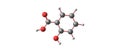 Salicylic acid molecular structure isolated on white
