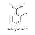Salicylic acid vector icon with shadow Royalty Free Stock Photo