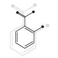 Salicylic acid vector icon with shadow Royalty Free Stock Photo
