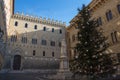 Salimbeni Palace, Banca Monte dei Paschi di Siena is the oldest bank in the world. Siena, Tuscany, Italy. Royalty Free Stock Photo