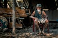 Salina Del Rey, Atlantico, Colombia - 02 14 2021: Old Colombian man portrait