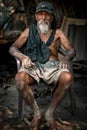 Salina Del Rey, Atlantico, Colombia - 02 14 2021: Old Colombian man portrait