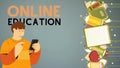 Online Education (illustration image for articles)
