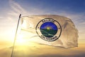 Salinas of California of United States flag waving on the top Royalty Free Stock Photo