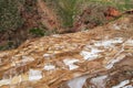 Salinas de Maras ancient salt mines near Cusco, Peru Royalty Free Stock Photo