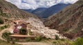 Salinas de Maras, salt evaporation ponds near the Sacred Valley and Cuzco in southern Peru Royalty Free Stock Photo