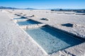 Salinas Grandes on Argentina Andes is a salt desert in the Jujuy Province. More significantly, Bolivas Salar de Uyuni is also Royalty Free Stock Photo