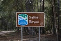 Saline Bayou Scenic River Sign