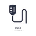 saline icon on white background. Simple element illustration from Health and medical concept