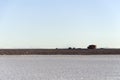 Saline lagoon with house San Pedro de Atacama