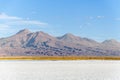 Saline lagoon with mountain San Pedro de Atacama