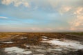 Saline land in Gobi desert Royalty Free Stock Photo