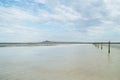 Saline,salt lake Baskunchak. Astrakhan region. Russian landscape Royalty Free Stock Photo