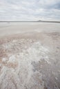 Saline (salt lake) Baskunchak landscape. Royalty Free Stock Photo