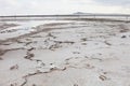 Saline (salt lake) Baskunchak landscape. Royalty Free Stock Photo