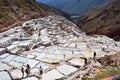 Salineras de Mara salt fields in Cusco, Peru Royalty Free Stock Photo