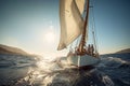 Saling boats on the blue sea