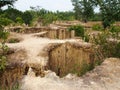 Salinized soil land subside Royalty Free Stock Photo